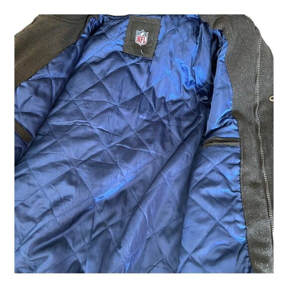 NFL New York Giants Wool Jacket - Sz L MINT Condition - Picture 6 of 7